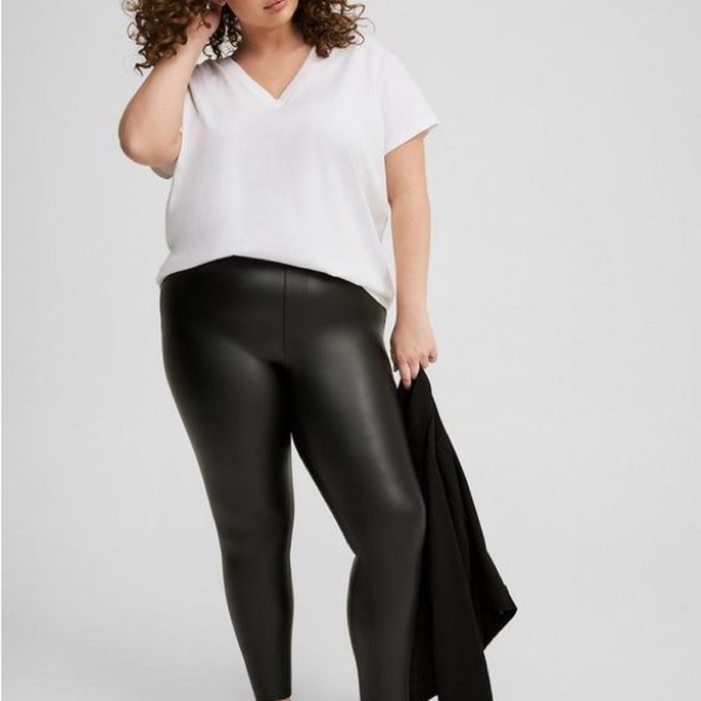 Torrid Black Faux Leather Leggings